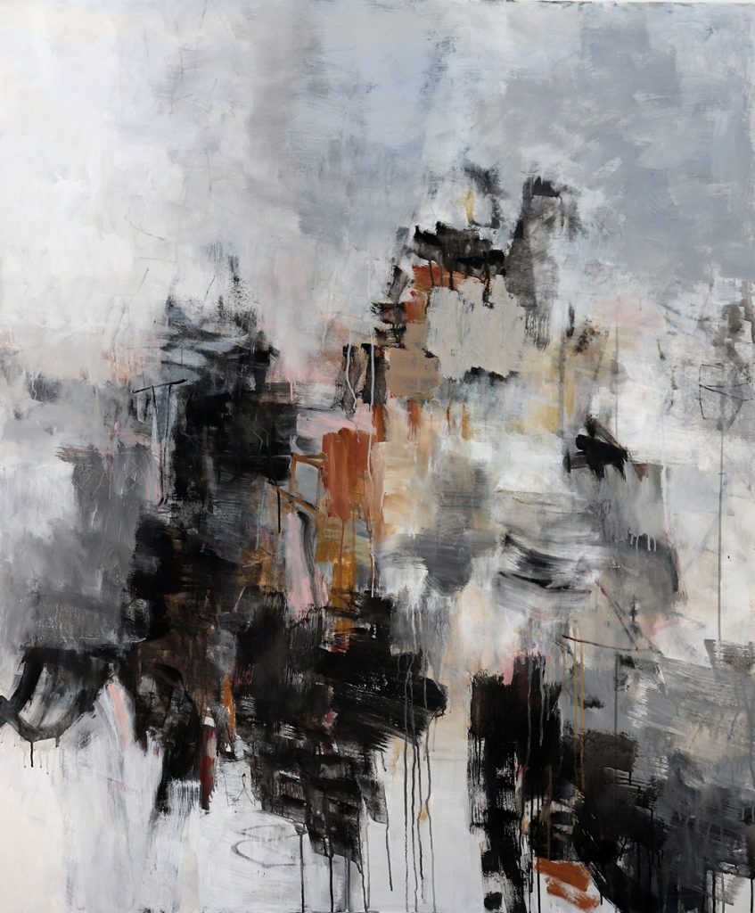 JULIE SCHUMER Wandering_64 X 54_mixed media on canvas
