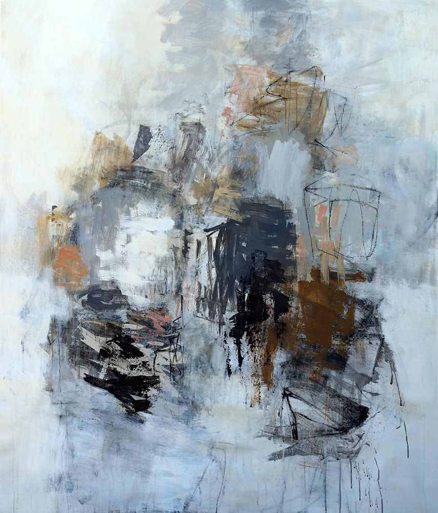 Julie Schumer Moonrise, 63.5 X 54.5, mixed media on canvas