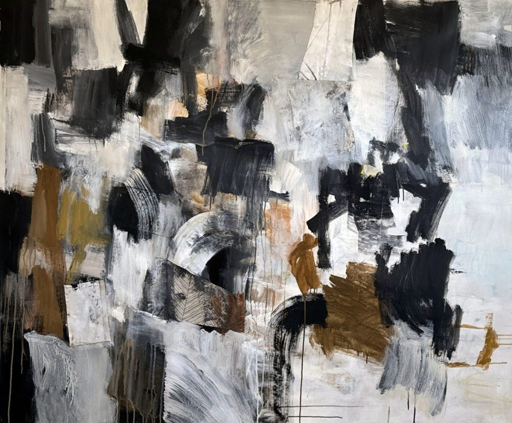 Julie Schumer Unshaken_54 X 64_mixed media canvas