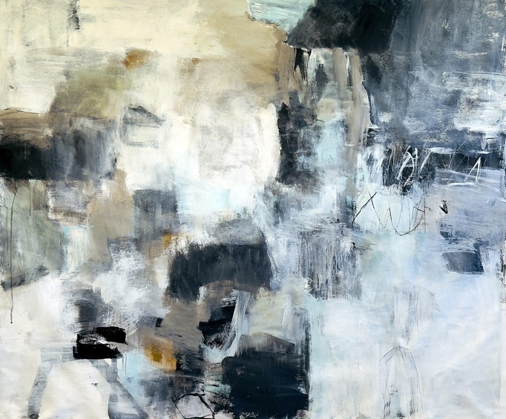 Julie Schumer Slowing Light_ 46 X 54_mixed media on unstretched canvas