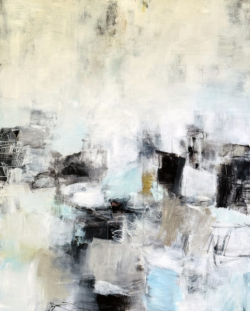 julie schumer Shifting Horizon_60 X 48_mixed media on canvas.