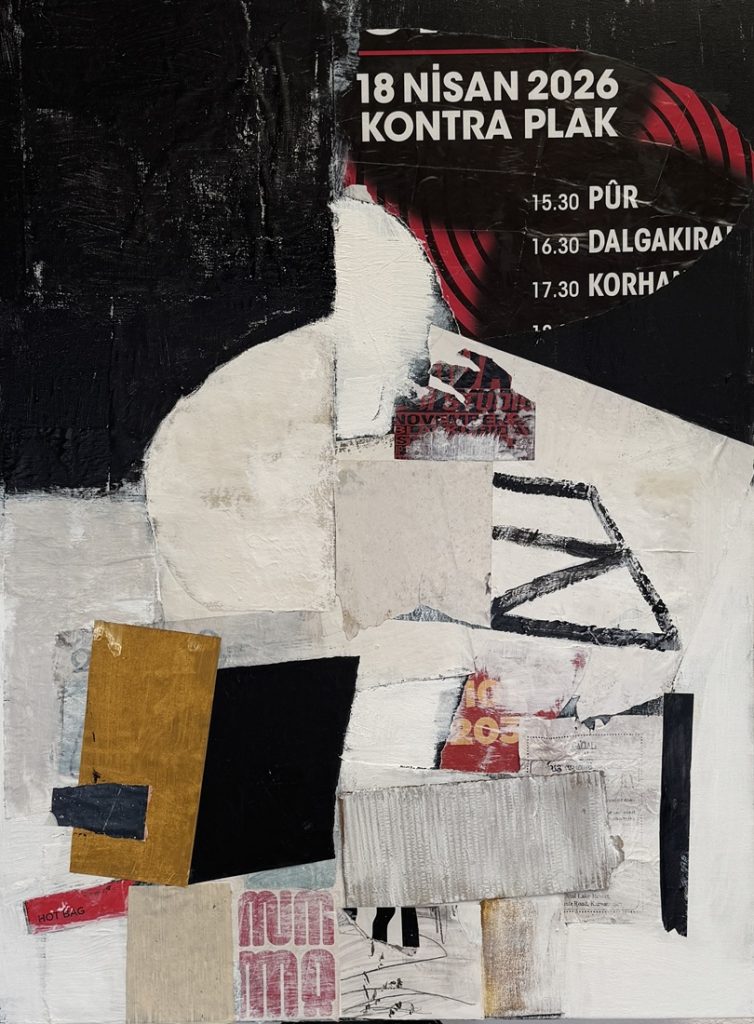 Field Fragments with White Script_40 X 30_mixed media canvas