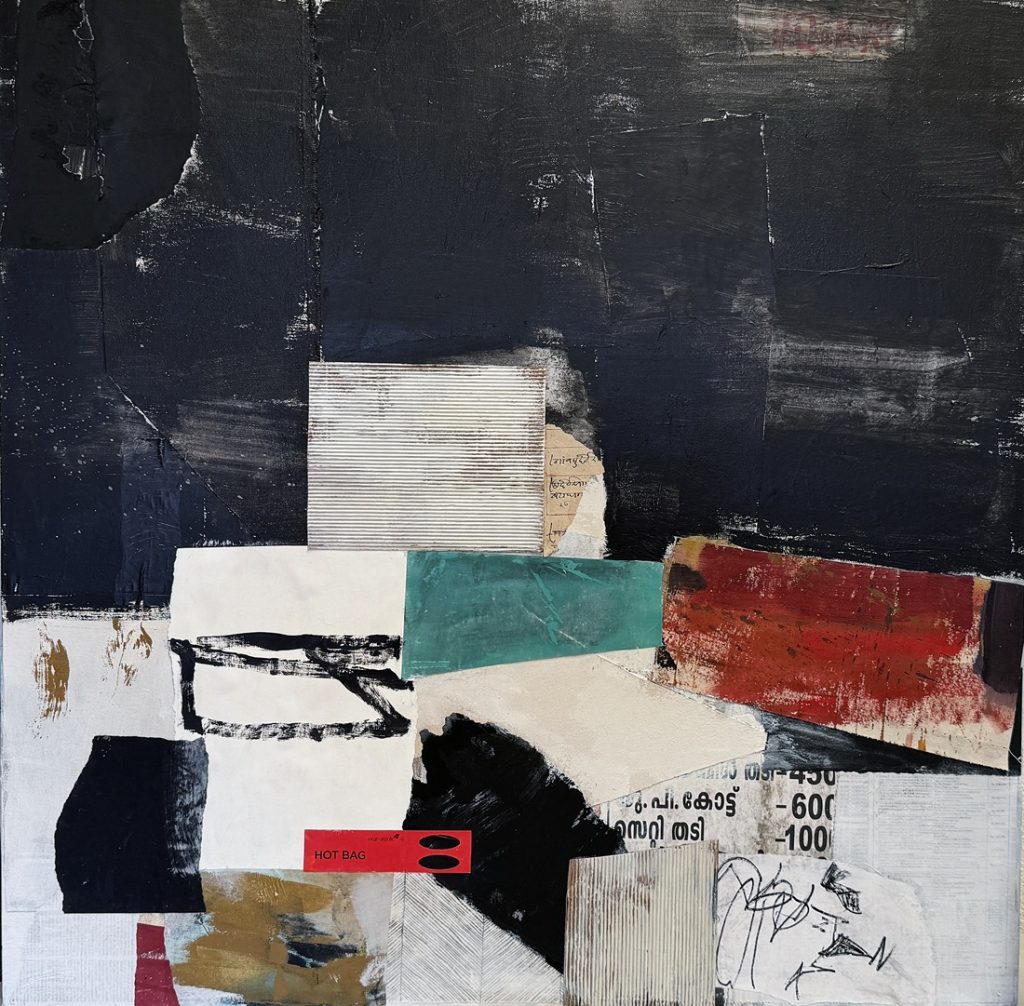 Julie Schumer Field Fragment _36 X 36_mixed media on canvas